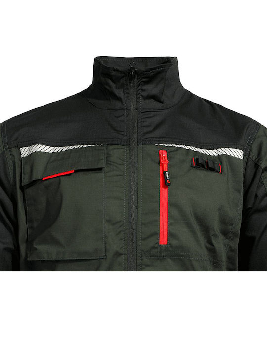 Stenso Prisma Light Stretch Мъжко Работно яке Отразително Зелен