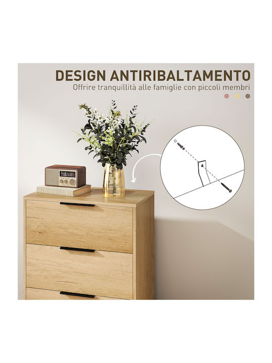 Comoda pentru Dormitor cu 4 sertare Open Café 62x35x105buc