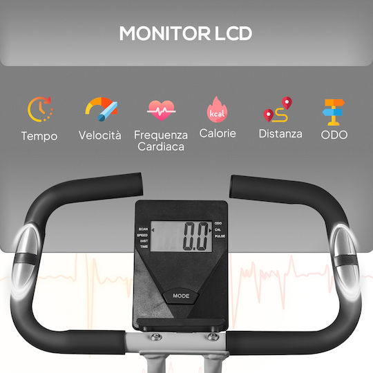 Sportnow Foldable Spin Bike Magnetic with Wheels