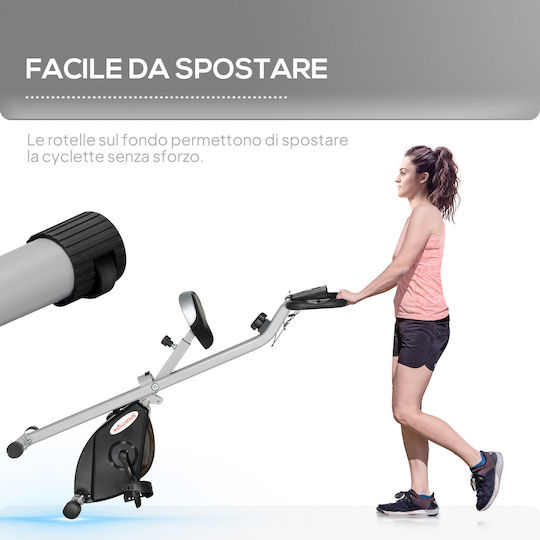 Sportnow Foldable Spin Bike Magnetic with Wheels