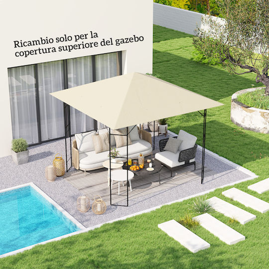 Outsunny Gazebo Cover White 3x3m
