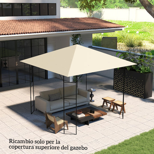 Outsunny Gazebo Cover White 3x3m