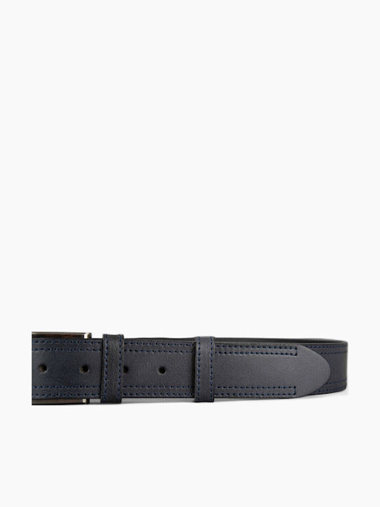 Herren Gürtel Leder Blau