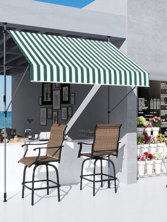 Outsunny Τέντα Βεράντας Πράσινη 2x1.2m