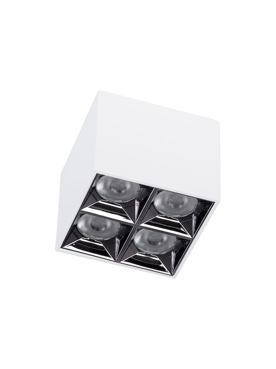 GloboStar Luminar Superior Μονό LED Θερμό Λευκό Σποτ σε Λευκό Χρώμα