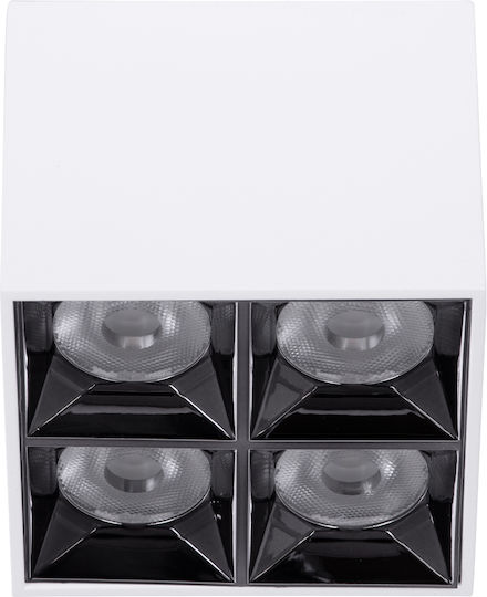 GloboStar Luminar Superior Единично LED Топло бяло Спот в Бял Цвят