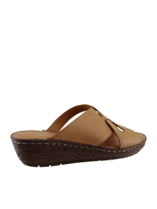 Damenplattformen Tabac Braun