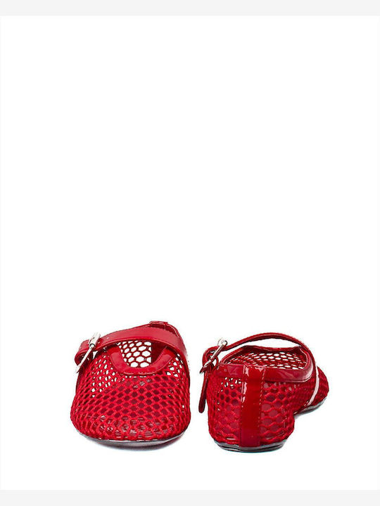 Damen Ballerinas in Rot Farbe