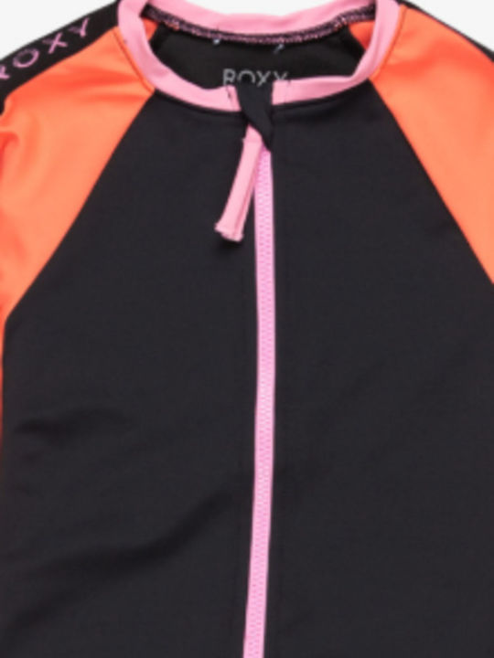 Roxy Kids Swimwear Long Sleeve One-piece Black-Orange