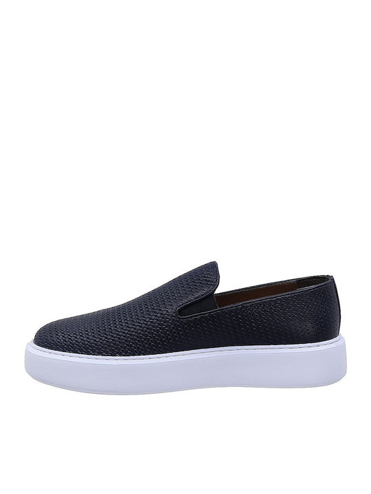Leder Herren Freizeitschuhe Blau