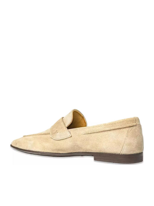 Men's Leather Moccasins Beige