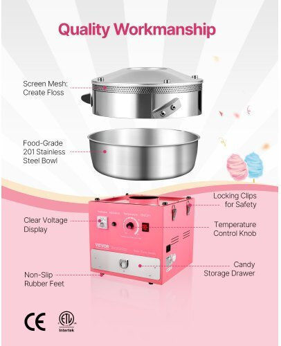 Vevor Candy Floss Maker Pink