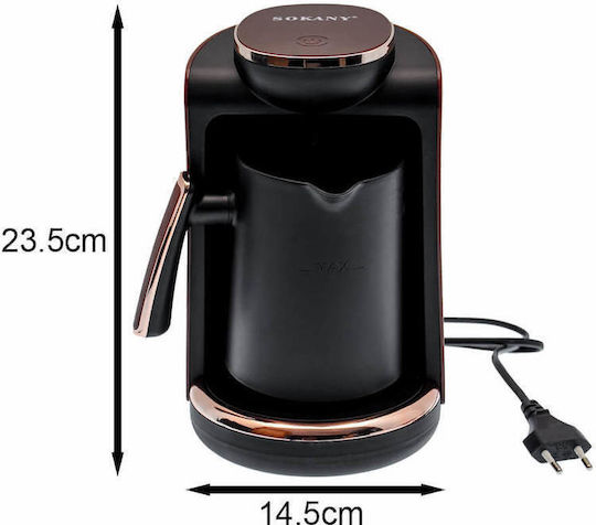 Sokany SK-0136 Greek Coffee Machine 550W with Capacity 250ml Black