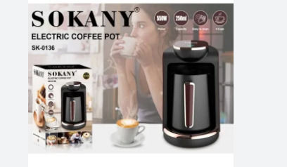 Sokany SK-0136 Greek Coffee Machine 550W with Capacity 250ml Black