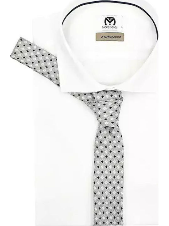 Makis Tselios Fashion Ανδρική Γραβάτα σε Γκρι Χρώμα