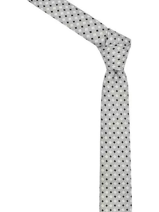Makis Tselios Fashion Ανδρική Γραβάτα σε Γκρι Χρώμα