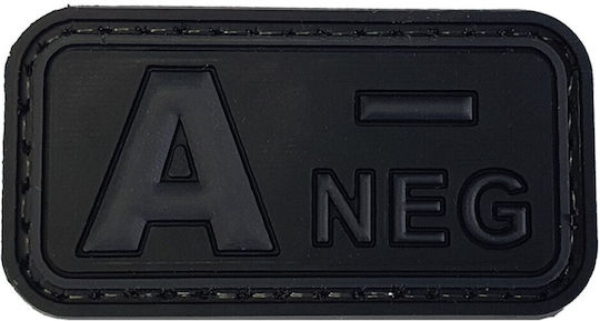 Blood Type Small Black-Grey PVC 3D Patch Blood Type B