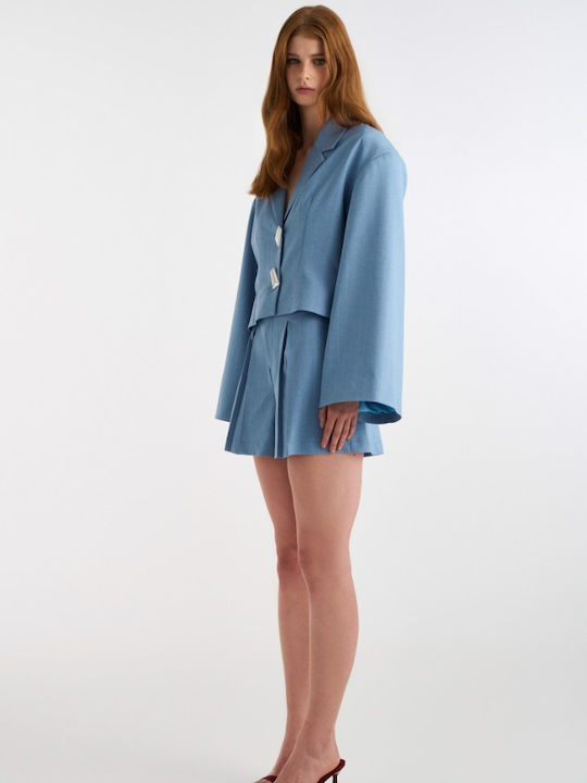 Studio 83 Kurz Damen Blazer Baby Blue