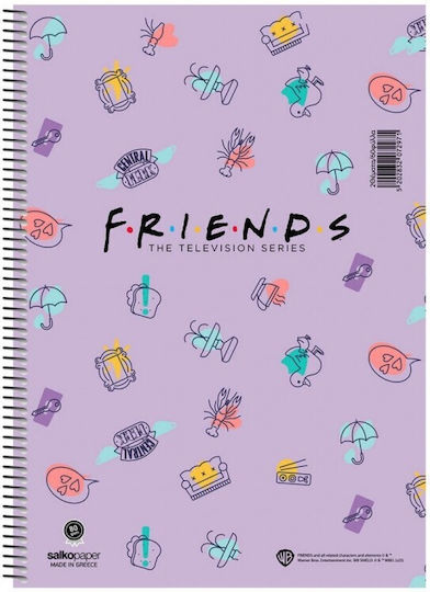 Salko Paper Spiral Notebook Ruled A4 30 Sheets 1pcs (Μiscellaneous Designs)