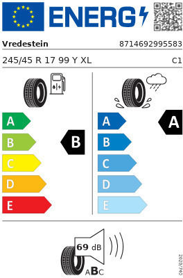 Vredestein Anvelopă Vara 245/45R17 99Y XL pentru Mașini de Pasageri