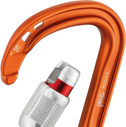 Petzl Karabiner Schraubverschluss Rocha Hellgrau Hellgrau