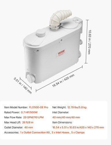 Vevor Ηλεκτρική Αντλία Επιφάνειας 0.7hp