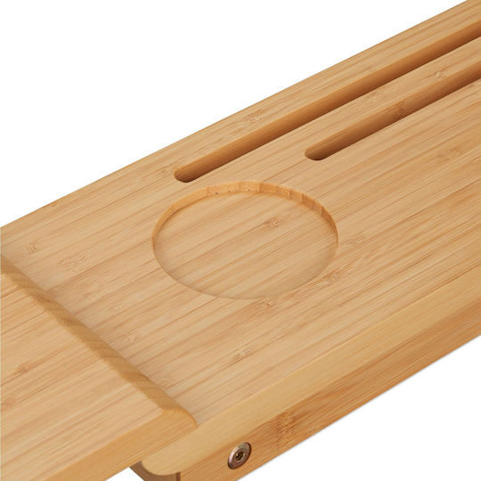 Tavă de cadă din bambus natural cu 7 compartimente 4 X 70 X 15.5 cm maro