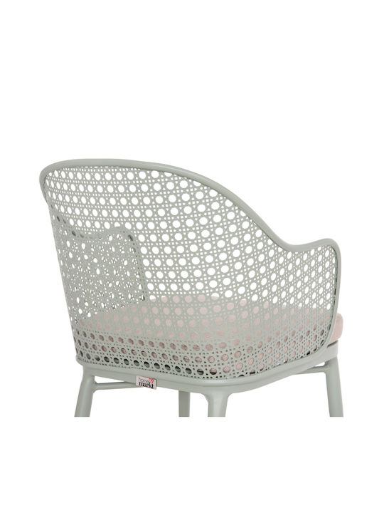 Garden & Outdoor Furniture Sets Dining Room for Small Balcony Lounge 3 Pieces Pistachio with Pillows