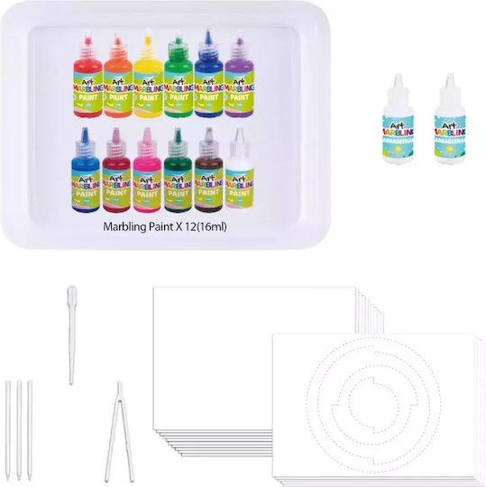 Tooky Toy Marbling Set 12 Colors Lt150 Lt150 6972633375296