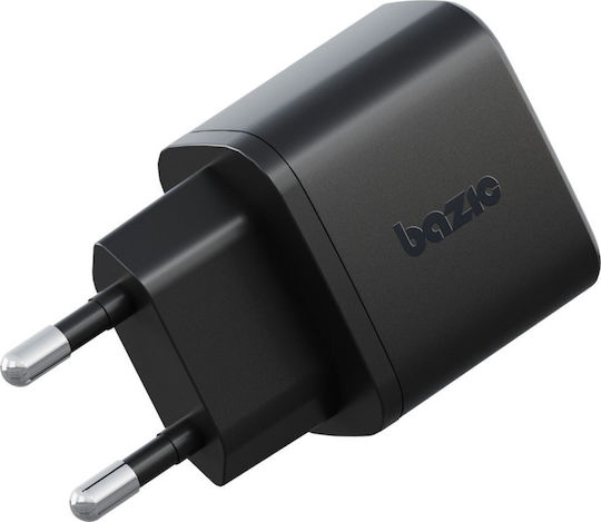 Bazic Charger GaN with USB-A Port and USB-C Port and Cable USB-C - USB-C 35W Power Delivery / Quick Charge 3.0 Blacks (Goport Velox Kit)