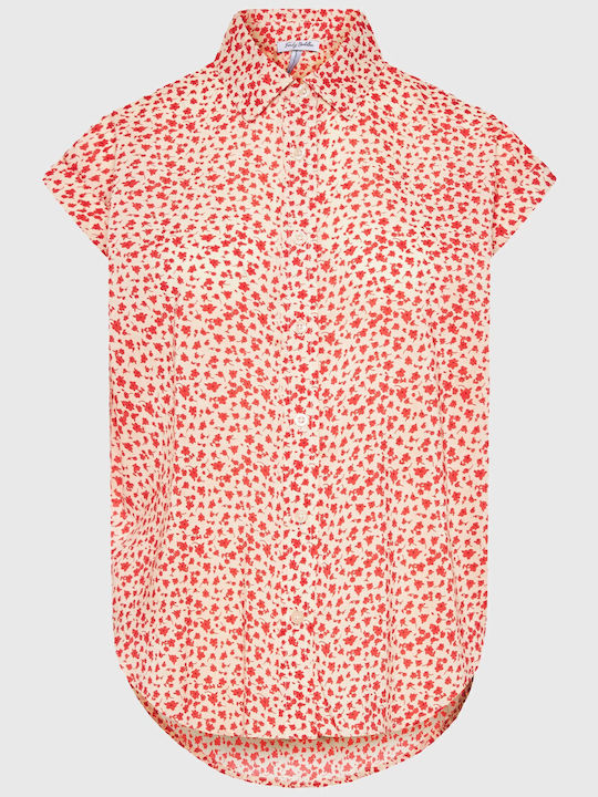 Women's Floral Long Sleeve Shirt Off White
