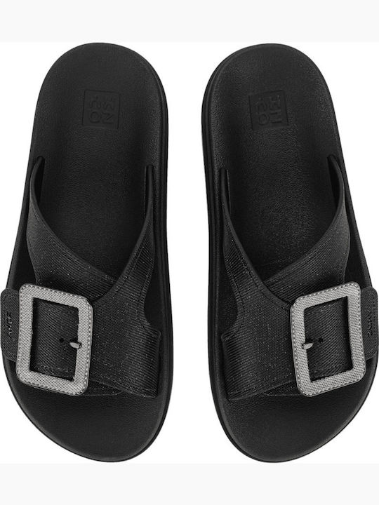 Women's Flat Sandals in Black Color