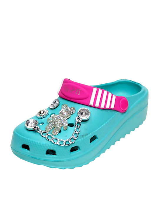 Children's Anatomical Beach Shoes Turquoise