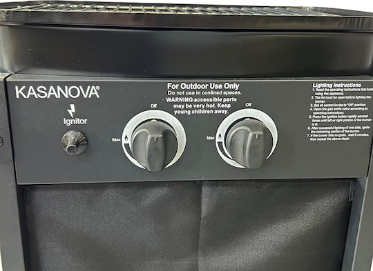 Gas Grill with 2 pcs 4.7kW and Side Burner