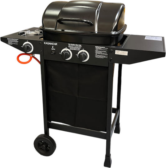 Gas Grill with 2 pcs 4.7kW and Side Burner