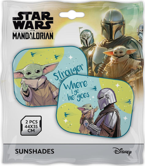 Seven Κουρτινάκια Αυτοκινήτου με Βεντούζα Mandalorian 44x35εκ. 2τμχ