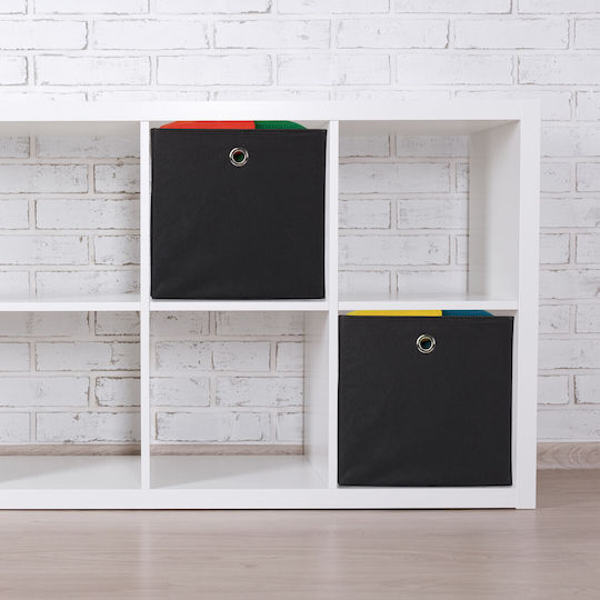 Relaxdays Coș de Depozitare Tesatura Negru 30x30x30cm 2buc Relaxdays Coș de Depozitare Tesatura Negru 30x30x30cm 2buc