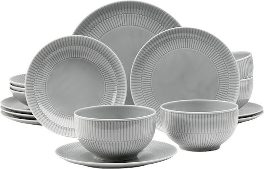 Seltmann Weiden Plate Shallow made of Porcelain Gray with Diameter 22.5cm