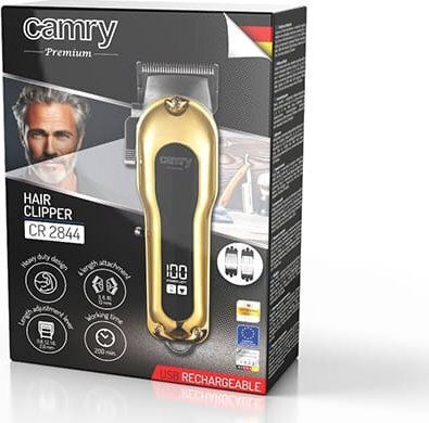 Camry Rechargeable Hair Clipper Gold CR2844