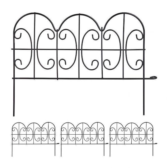 Set 4 Panouri de Grădină Relaxdays Dimensiuni 28.5 X 39 X 1 Cm Negru