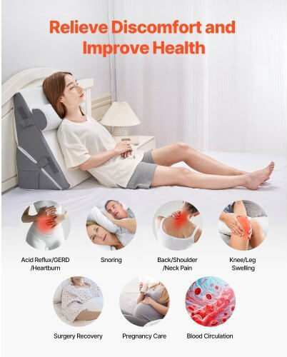 Vevor Pillow Massage for the Neck, the Back & the Legs White