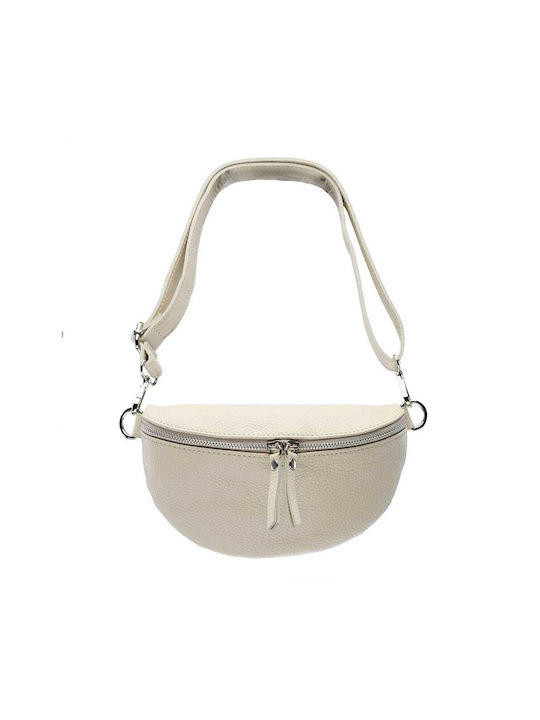 Leder Damen Crossbody Handtasche Beigefarbe