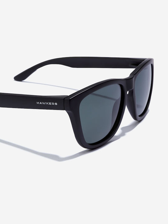 Hawkers Unisex Sunglasses with Black Frame and Black Polarized Lens