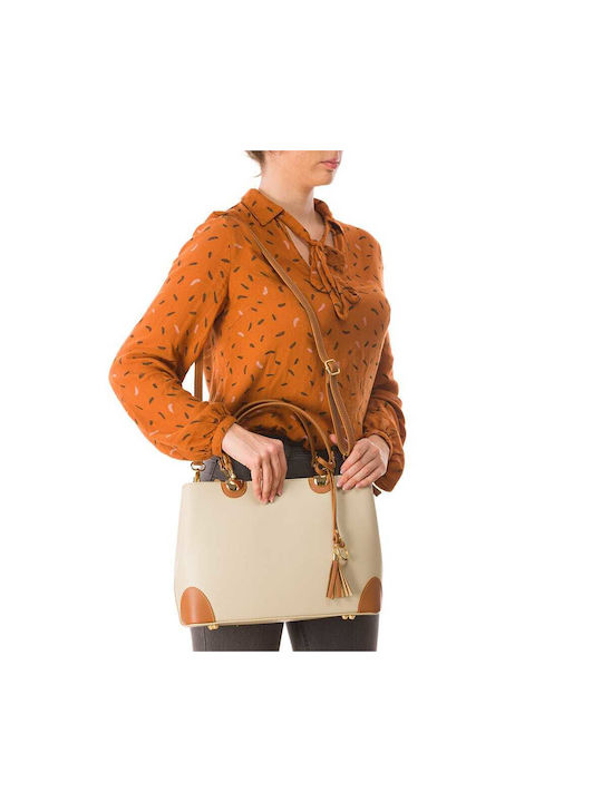 Leder Damenhandytasche Beige