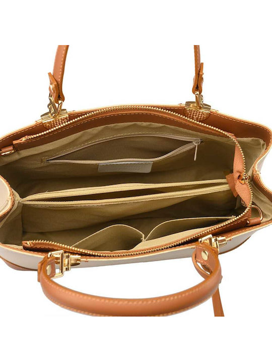 Leder Damenhandytasche Beige
