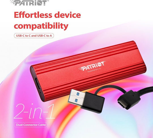 Patriot Transporter Lite USB-C External SSD 4TB 2.5" Red