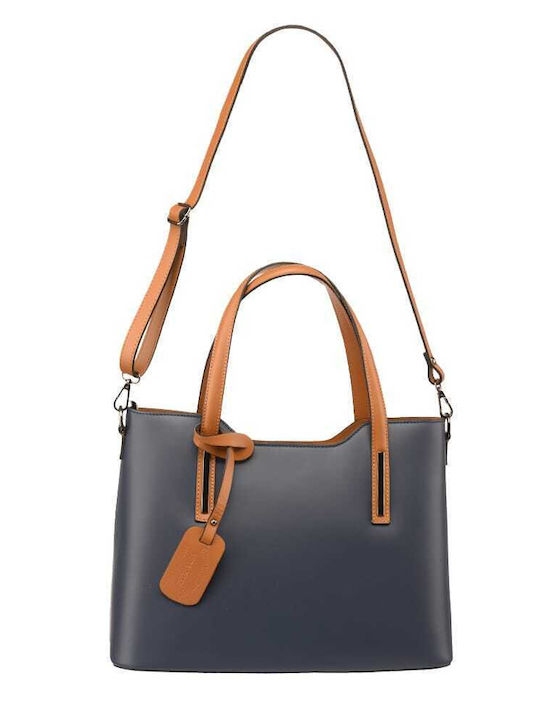 Leder Damentasche Handtasche Marineblau