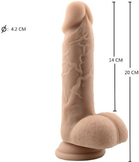 New Stallion Realistic Liquid Silicone Dildo 20cm Flesh