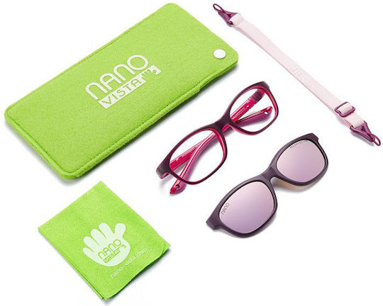 Nano Vista Nao3040644sc Polarized Clip-on Eyeglasses Frames Women Rubber 44 Mm