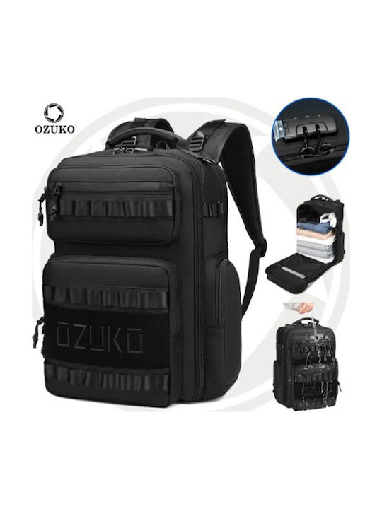 Ozuko Backpack Αδιάβροχο Μαύρο